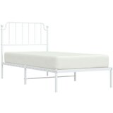 Metalni okvir za krevet s uzglavljem bijeli 90 x 190 cm | shoptok.hr