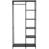 Bloomingville Črno kovinsko stojalo za oblačila 90x183x40 cm Valde – | Shoptok.si