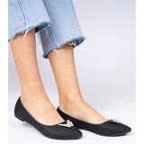 Gemre Black women's glitter ballet flats with butterfly Denny | shoptok.hr