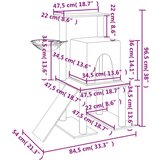 vidaXL Penjalica za mačke sa stupovima za grebanje svjetlosiva 96 5 cm | shoptok.hr