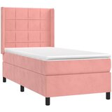 Box spring krevet s madracem ružičasti 80 x 200 cm baršunasti | shoptok.hr