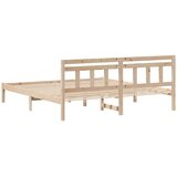  Krevetna konstrukcija Smeđa 180 x 200 cm Čvrsto borovo drvo Bež | Shoptok.si
