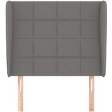  Vzglavje z ušesi temno sivo 103x23x118/128 cm blago, (20794630) | Shoptok.si