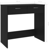  Radni stol crni 80 x 40 x 75 cm od konstruiranog drva | shoptok.hr