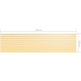 vidaXL Balkonsko platno belo in rumeno 120x500 cm oksford blago, (20610508) | Shoptok.si