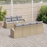  8-dijelni vrtni sofa set s jastučićima bež poli ratan akacija | shoptok.hr