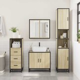  3-dijelni set kupaonskog namještaja boja hrasta sonome drveni | shoptok.hr