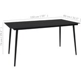  7-dijelni vrtni blagovaonski set pamučni konop i čelik crni | shoptok.hr