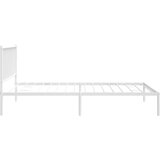  Metalni okvir za krevet s uzglavljem bijeli 107x203 cm | Eponuda.com
