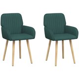  Trpezarijske stolice 2 pcs Tkanina Tamnozelena | Eponuda.com