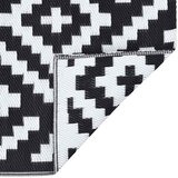 Vanjski tepih ARAKIL bijelo-crni 160 x 230 cm PP | shoptok.hr