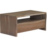  Stolić za kavu od masivnog bagremovog drva 90 x 50 x 40 cm sivi | shoptok.hr