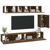  6-dijelni set TV ormarića boja dimljenog hrasta drveni - Dimljeni hrast 6 | shoptok.hr