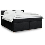  Krevet s oprugama i madracem crni 180x200 cm od tkanine | shoptok.hr