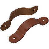  Ručke za ormariće 2 pcs Smeđa 140 x 25 x 2,3 mm PU | shoptok.hr