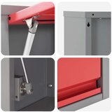  5-dijelni alatni ormar i set zidnih ploča crveni metal | shoptok.hr