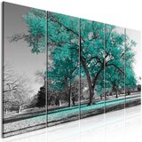  Slika - Autumn in the Park (5 Parts) Narrow Turquoise 200x80 Cijene