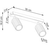 Sollux Smeđe-sivi metalni reflektor 6,5x30 cm Gleam – | shoptok.hr