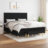  s oprugama i madracem crni 180x200 cm od tkanine | shoptok.hr