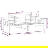  Dnevni ležaj bijeli od masivne borovine 90 x 190 cm | shoptok.hr