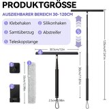 MAUDZLAN teleskopski brisalec za steklo in tuš kabino 30–120 cm | Shoptok.si