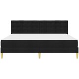  Okvir kreveta s madracem s uzglavljem Crna 200 x 200 cm tkanina | shoptok.hr