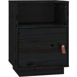  Nočna omarica 2 kosa črna 40x34x55 cm trdna borovina, (20734903) | Shoptok.si