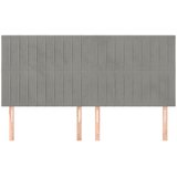  Uzglavlje svijetlosivo 180x5x118/128 cm baršunasto | shoptok.hr