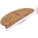  Prostirke za stepenice 10 kom 65x21x4 cm bež poluokrugle velike | shoptok.hr