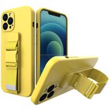 HURTEL ROPE CASE GEL ETUI Z DOLŽINO IN VREČICO ZA IPHONE 12 MINI RUMEN, (21973116) | Shoptok.si