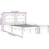  Okvir za krevet od masivne borovine bijeli 120 x 200 cm | shoptok.hr