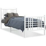 vidaXL Metalni okvir kreveta uzglavlje i podnožje bijeli 80x200 cm | shoptok.hr