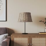 vidaXL Senčilo za svetilko rjavo Ø38x23 cm pleteno, (21021208) | Shoptok.si