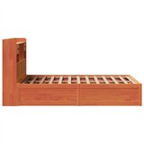  Posteljni okvir brez vzmetnice voščeno rjav 135x190 cm borovina, (21607269) | Shoptok.si