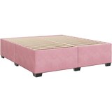  Krevet s oprugama i madracem ružičasti 200x200 cm baršunasti | shoptok.hr