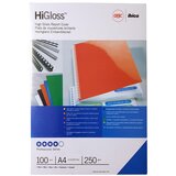 Gbc karton moder svetleč, A4, 250 g, 100 kos za vezavo ACCE020020 | Shoptok.si