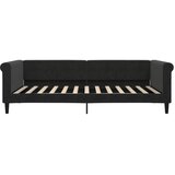  Dnevni krevet na razvlačenje s ladicama crni 100x200 cm baršun | shoptok.hr