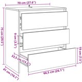  Komoda boja starog drva 70 x 41 x 75 cm od konstruiranog drva | shoptok.hr