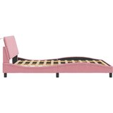  Okvir kreveta s LED-om bez madraca Hanko ružičasti 140 x 190 cm baršunasti | shoptok.hr