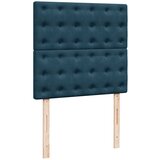 Box spring krevet s madracem plavi 90x200 cm baršunasti | shoptok.hr
