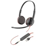 Blackwire 3225 Stereo USB-A slušalke (Bulk) Žične Obruč za glavo Pisarna / klicni center USB Tip-A Črna