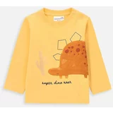 Coccodrillo Majica z dolgimi rokavi za dojenčka rumena barva