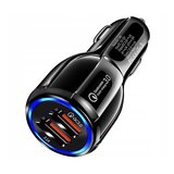 Led 2x usb 3.0 auto punjač za brzo punjenje quickcharge 3.1a uređaja | shoptok.hr
