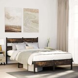 vidaXL Posteljni okvir brez vzmetnice z vzmetnice dim. hrast 120x200cm Cene