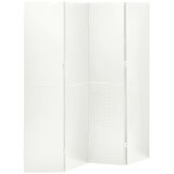 Sobna pregrada s 4 panela bijela 160 x 180 cm čelična | shoptok.hr