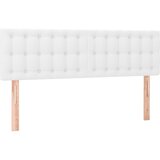  s oprugama i madracem bijeli 140x190 cm od umjetne kože | shoptok.hr