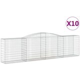  Obokane gabion košare 10 kosi 400x50x100/120cm pocinkano železo | Shoptok.si