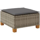  Vrtni tabure s jastukom sivi 63,5x56x32 cm od poliratana | Eponuda.com