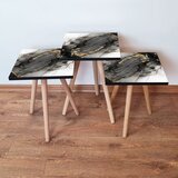 Hanah home 3Shp391 - Black BlackWhiteGold Nesting Table (3 Pieces) | ePonuda.com