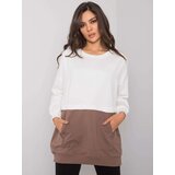 RUE PARIS Sweatshirt-RV-BL-7197.89P-white-brown Cene